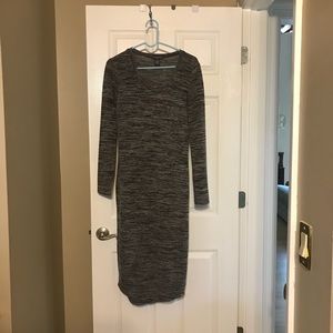 Matte grey body hugging soft dress